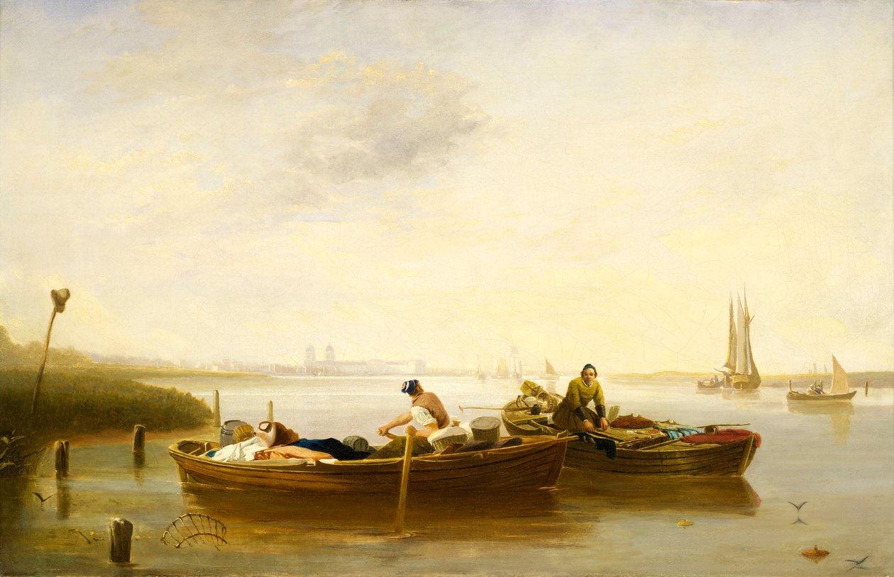 Greenwich von Blackwall Reach, ca. 1830-40 von British School
