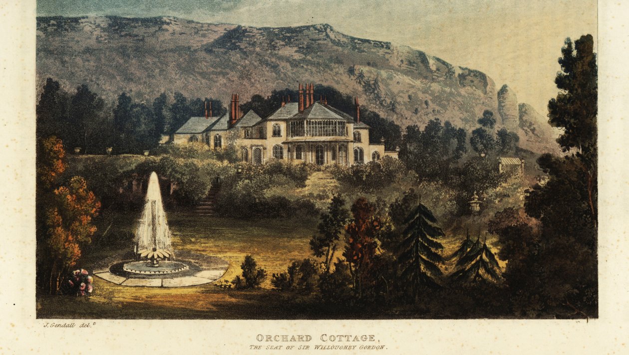 Orchard Cottage, Isle of Wight, der Sitz von Sir Willoughby Gordo von British School