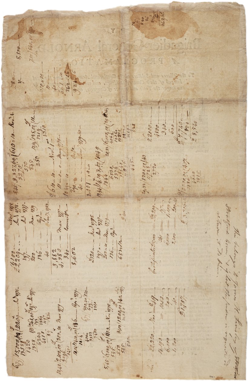 Proklamation an die Offiziere und Soldaten der Kontinentalarmee, 20. Oktober 1780 von British School