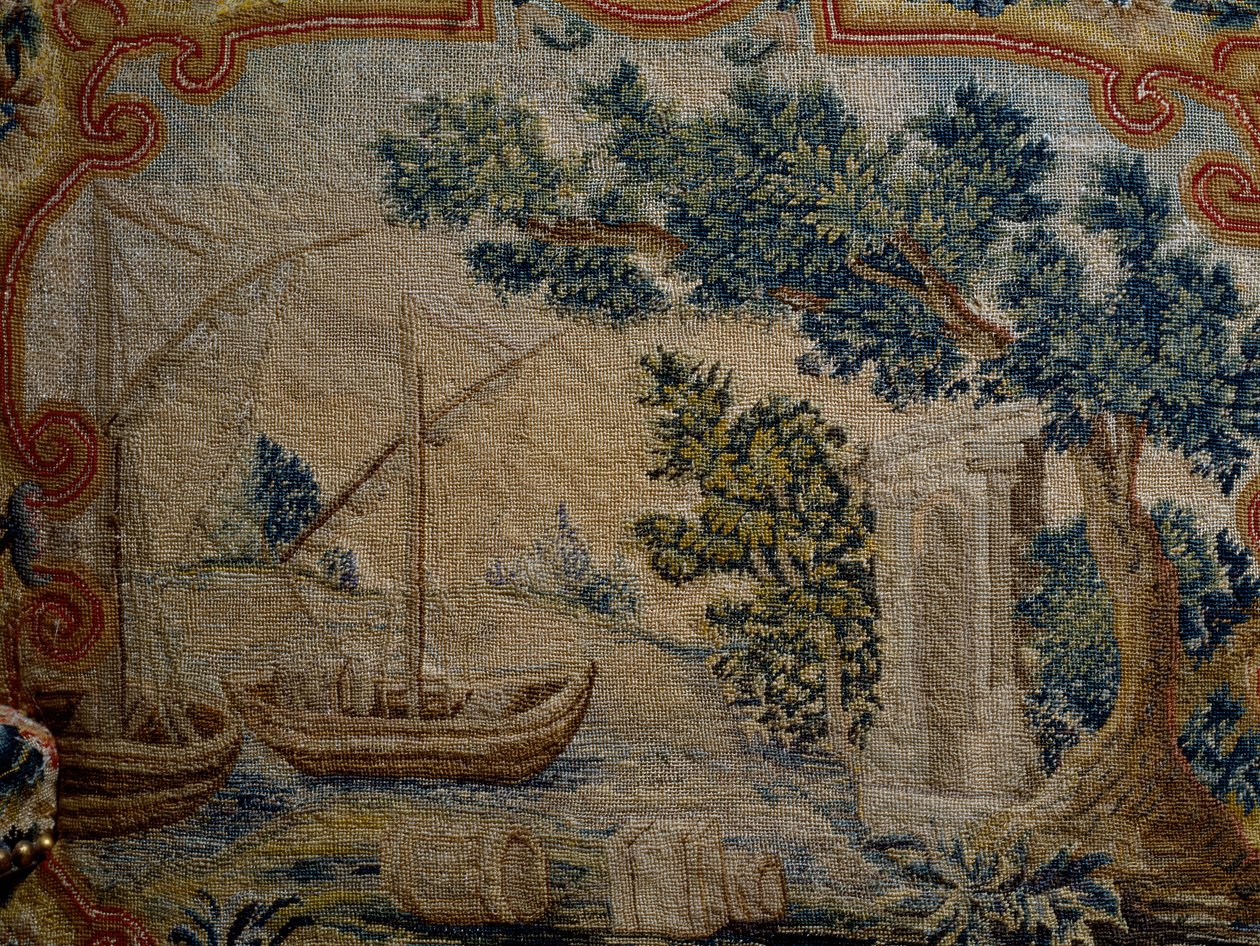 Gepolsterter Sessel im George II Stil, ca. 1760, Vereinigtes Königreich von British School