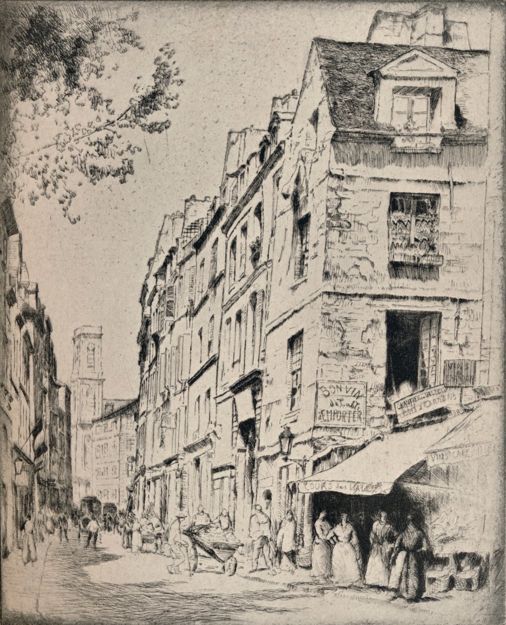 Cour des Halles, Rue St Jacques, 1915 von Bror Julius Olsson Nordfeldt