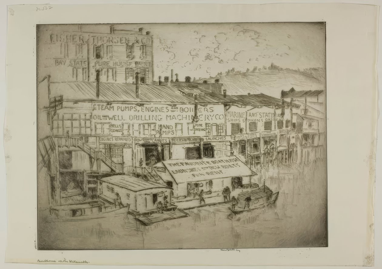 Das Bootshaus am Willamette von Bror Julius Olsson Nordfeldt