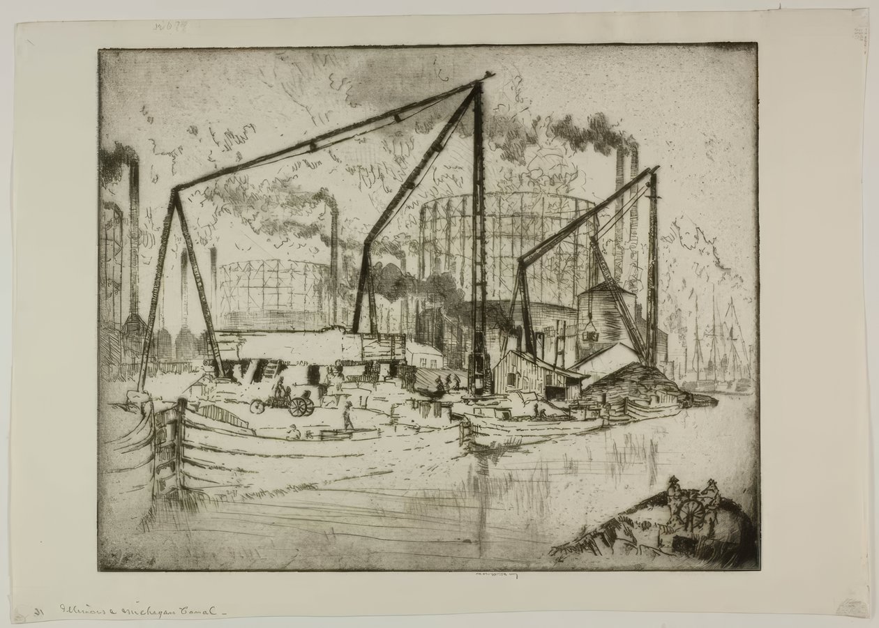 Der Illinois & Michigan Kanal von Bror Julius Olsson Nordfeldt