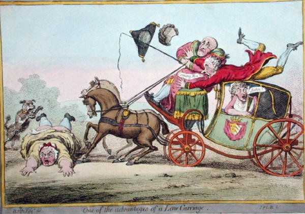 Einer der Vorteile eines niedrigen Wagens, veröffentlicht von Hannah Humphrey im Jahr 1801 von Brownlow (after) North