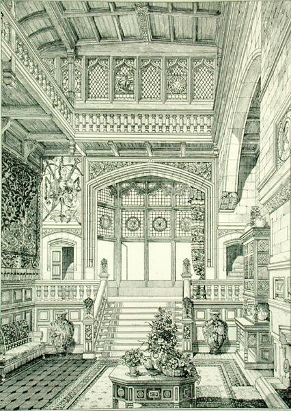 Halle und Treppenhaus, aus 