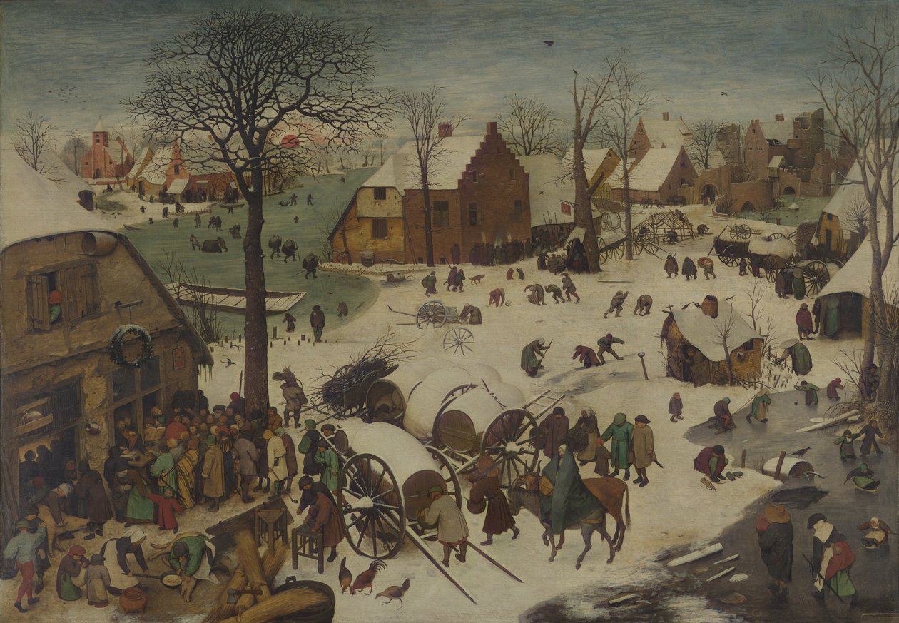 Die Volkszählung in Bethlehem, 1566 von Bruegel