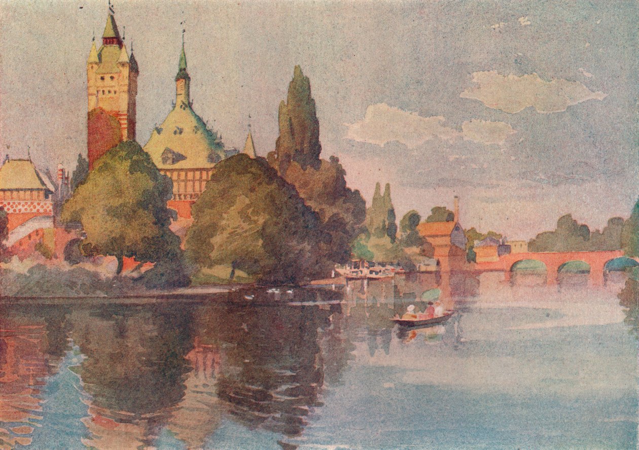 Das Shakespeare Memorial Theatre, Stratford On Avon, um 1905 von Buddig Anwylini Pughe