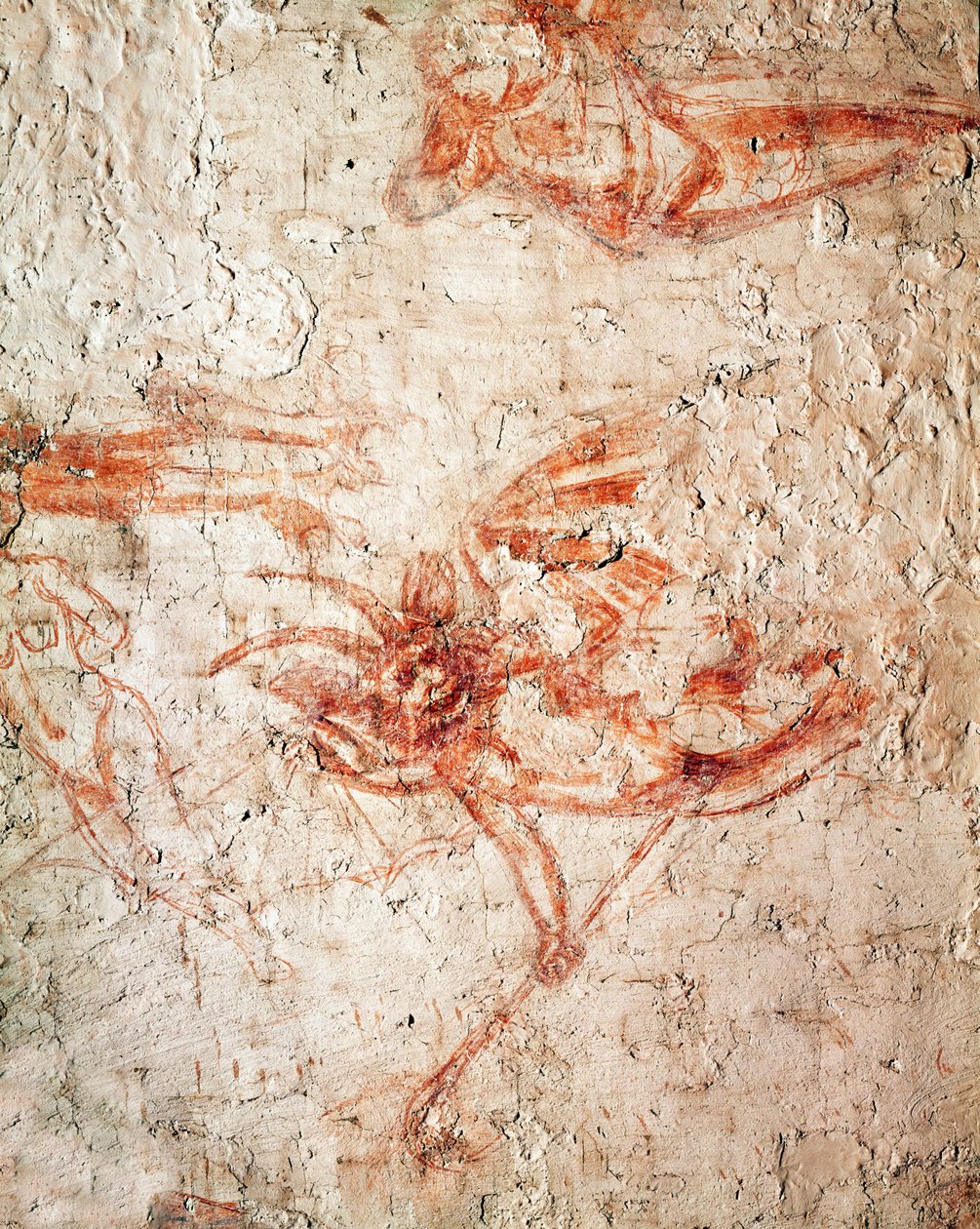 Sinopia zeigt einen Teufel, Trionfo della Morte von Buonamico Buffalmacco