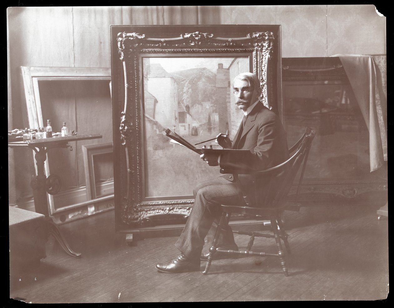 H.B. Snell in seinem Studio, New York, 1907 von Byron Company