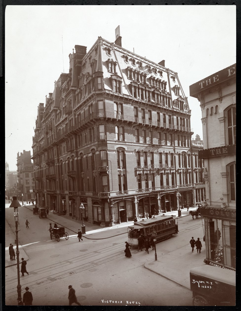 Das Hotel Victoria, südöstliche Ecke von Broadway und 27th Street, New York, 1900 oder 1901 von Byron Company