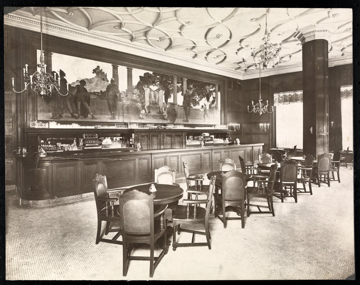 Die Old King Cole Bar im Hotel Knickerbocker, 1906 von Byron Company