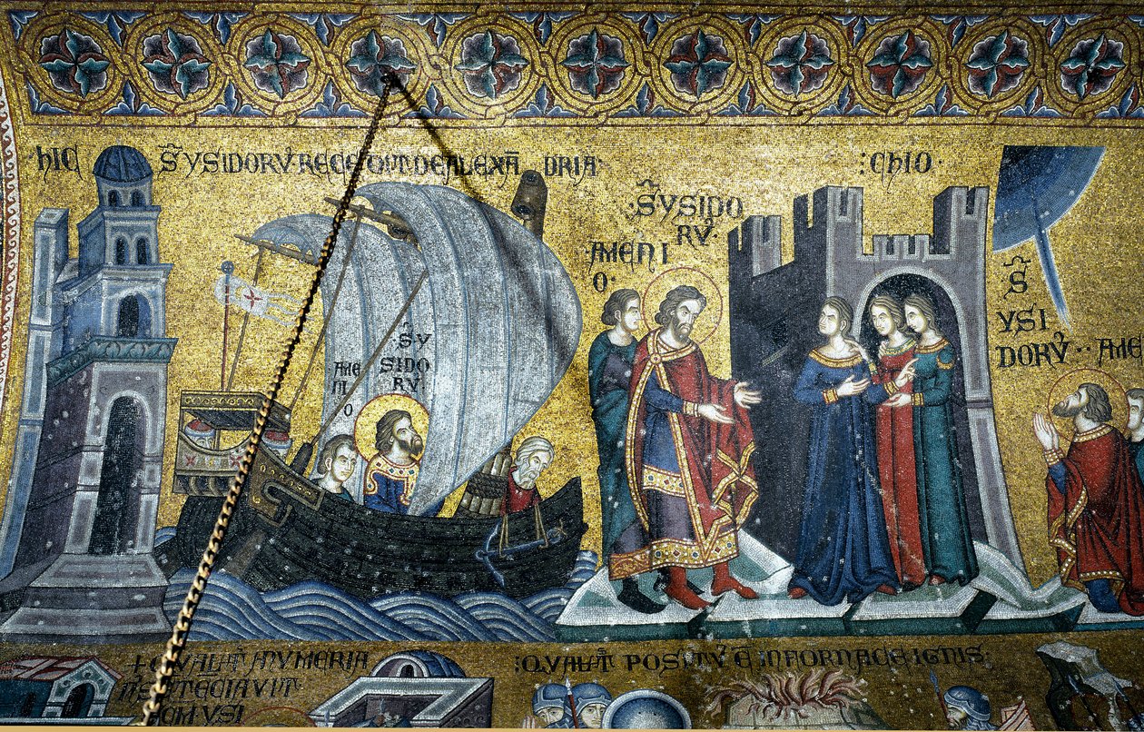 Byzantinische Architektur: das Leben des Heiligen Isidor von Chios von Byzantine