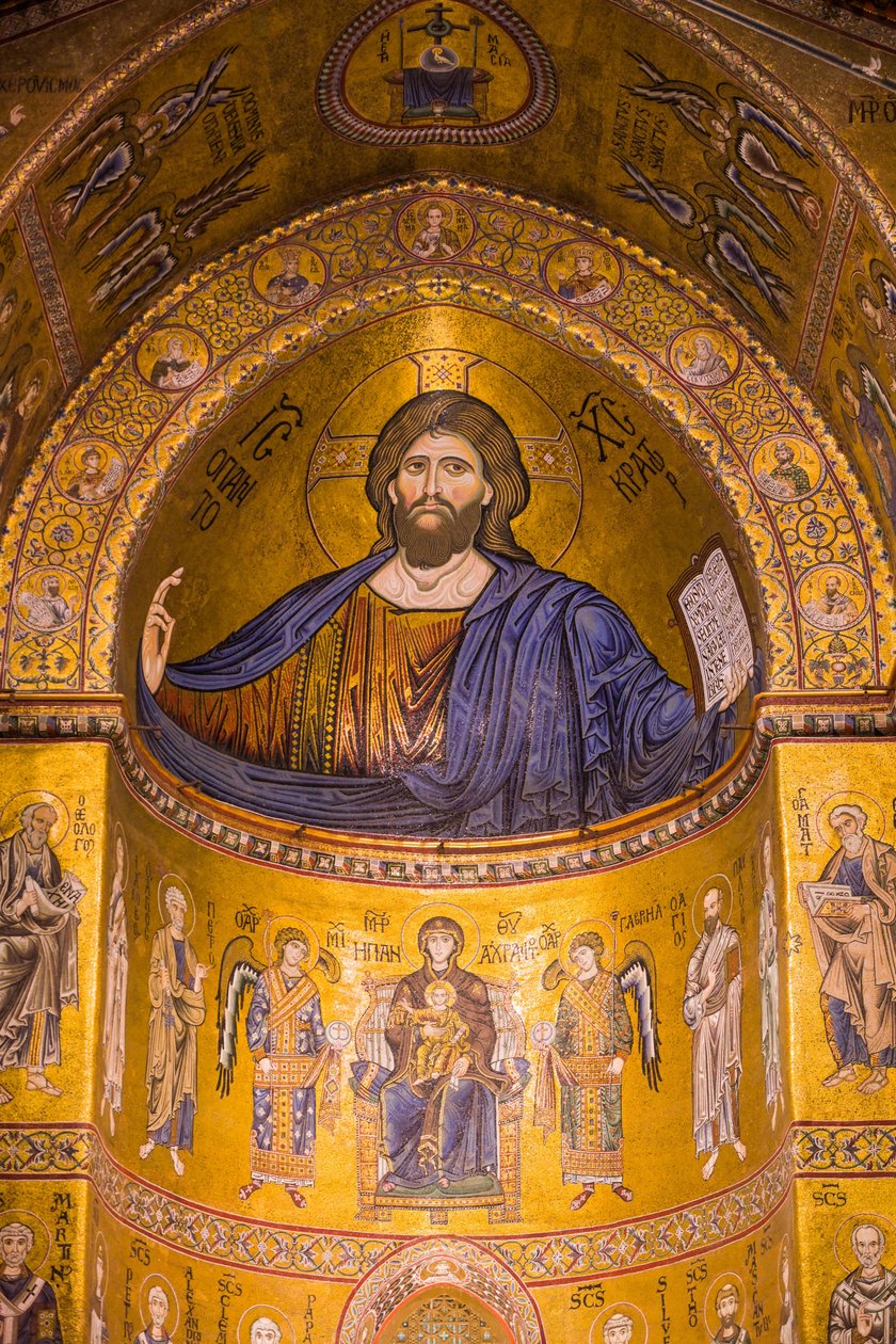 Bild von Jesus, Kathedrale Santa Maria Nuova, Monreale, Sizilien, Italien, Europa von Byzantine