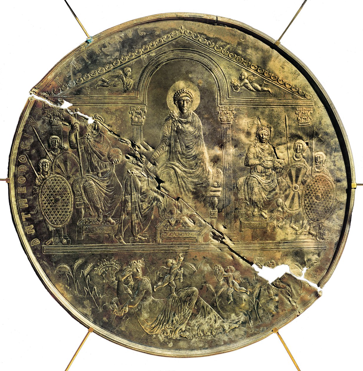 Missorium (große Silberschale) von Theodosius I (346-395), 4. Jahrhundert n. Chr. (Silber) von Byzantine