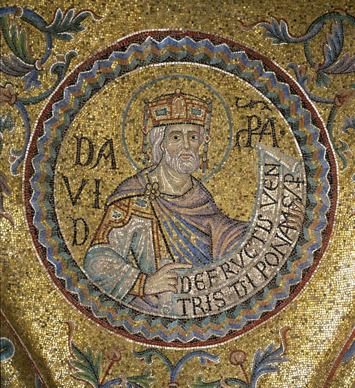 König David Detail der Innenmosaiken in der St. Markus Basilika, 13. Jahrhundert von Byzantine Byzantine