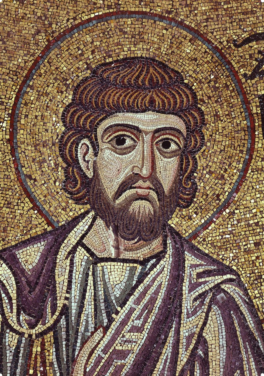 Der Prophet Sacharja (Detail) der Innenmosaiken in der St. Markus Basilika, 12. Jahrhundert von Byzantine Byzantine