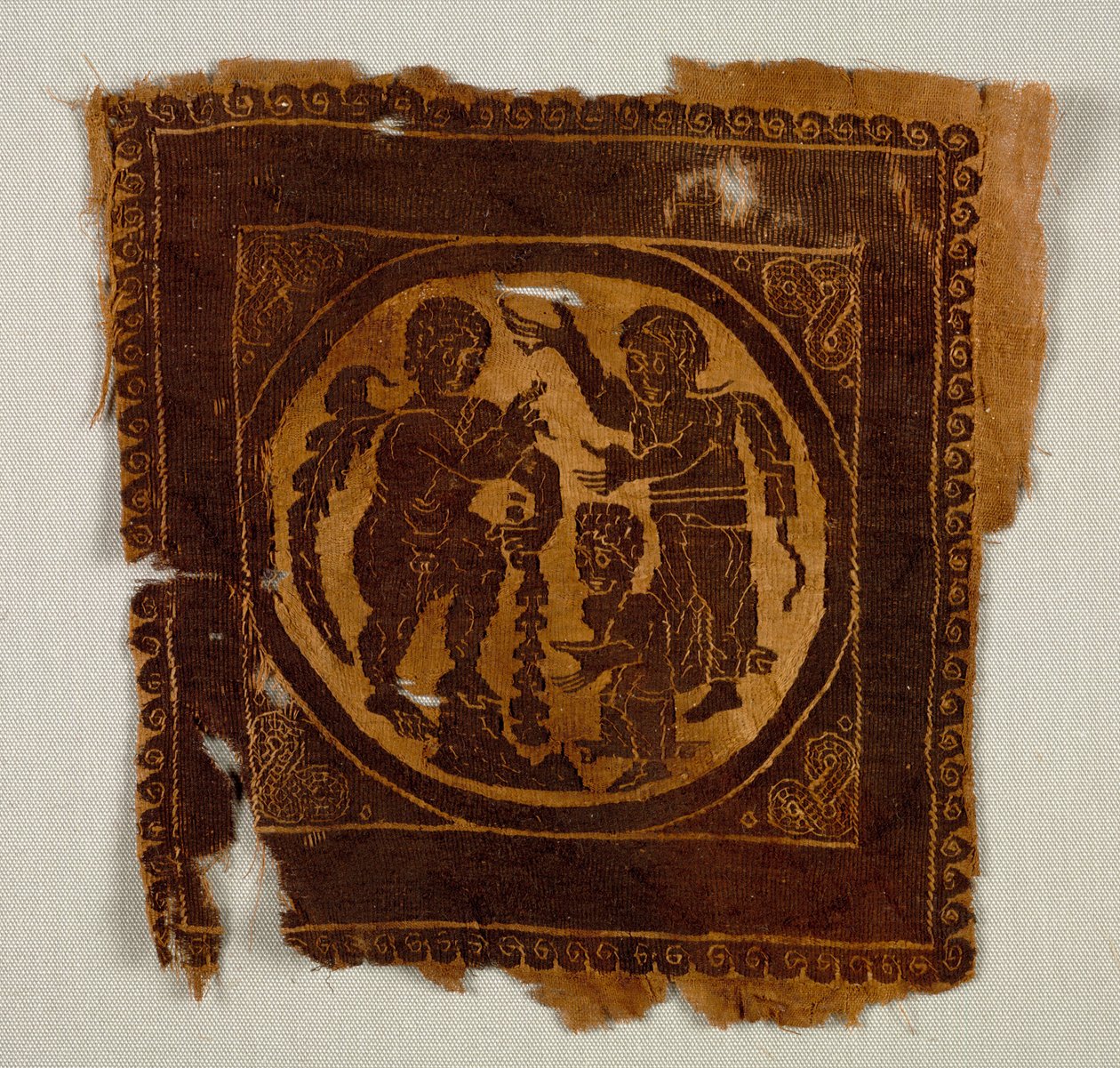 Ornamentales Quadrat von einer Tunika, 400er Jahre von Byzantine Period Egyptian