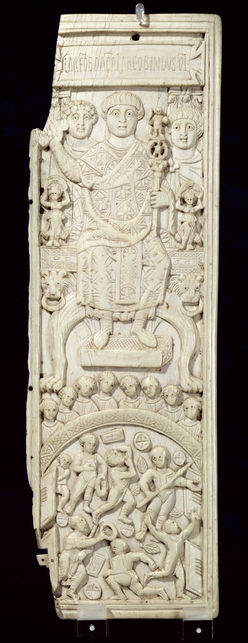 Tafel aus dem Diptychon des Konsuls Areobindus, Konstantinopel, 506 n. Chr. von Byzantine School