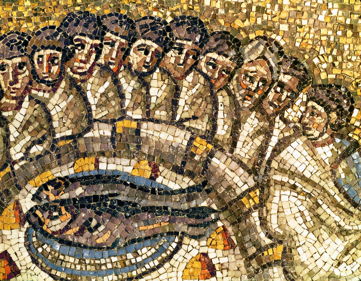 Die Fische und Apostel (Detail) von Byzantine School