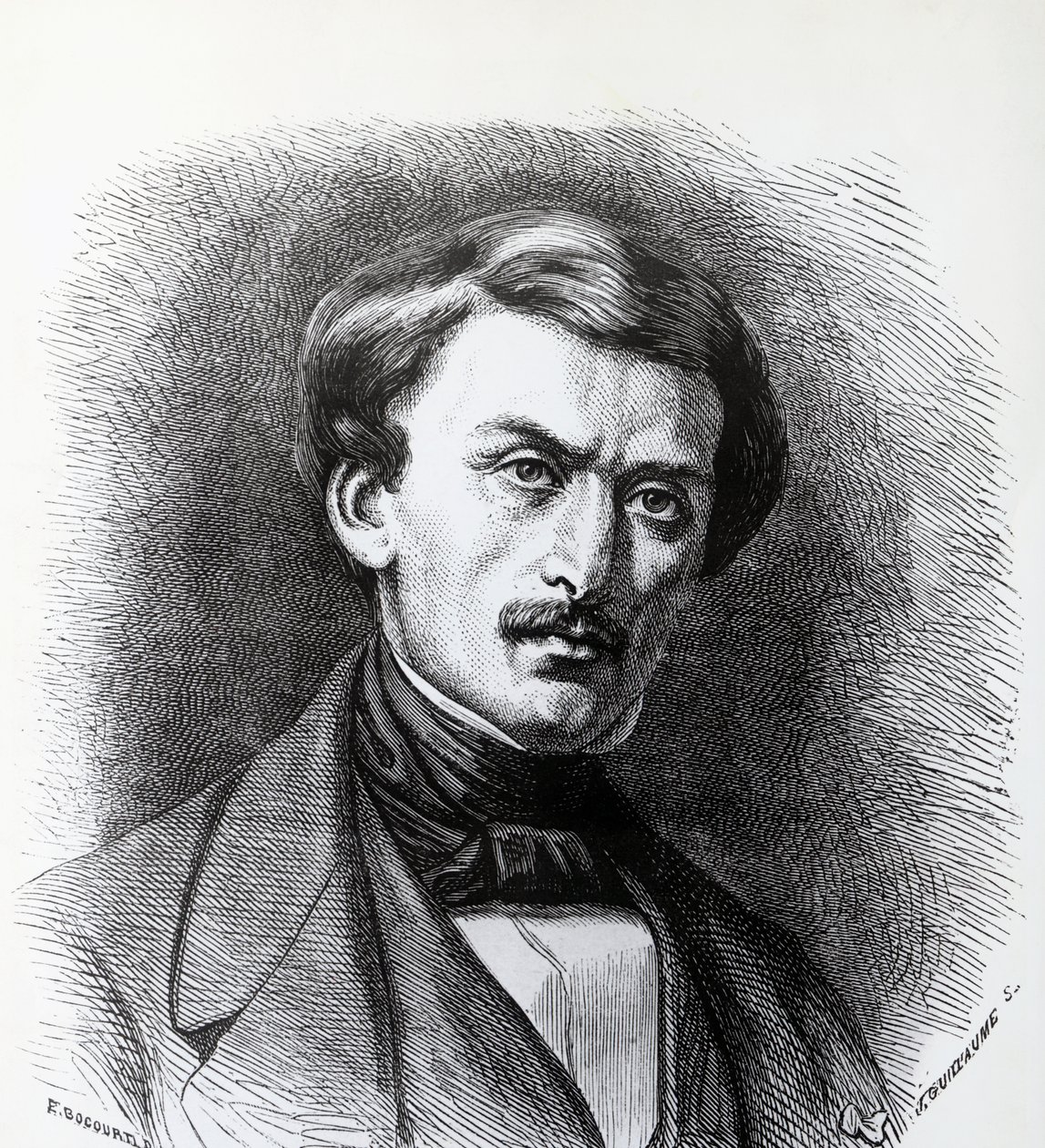 Porträt von Paul-Emile Botta (1802-1870), italienisch-französischer Archäologe, Gravur Frankreich von J.B. and Brown J. Rowbotham