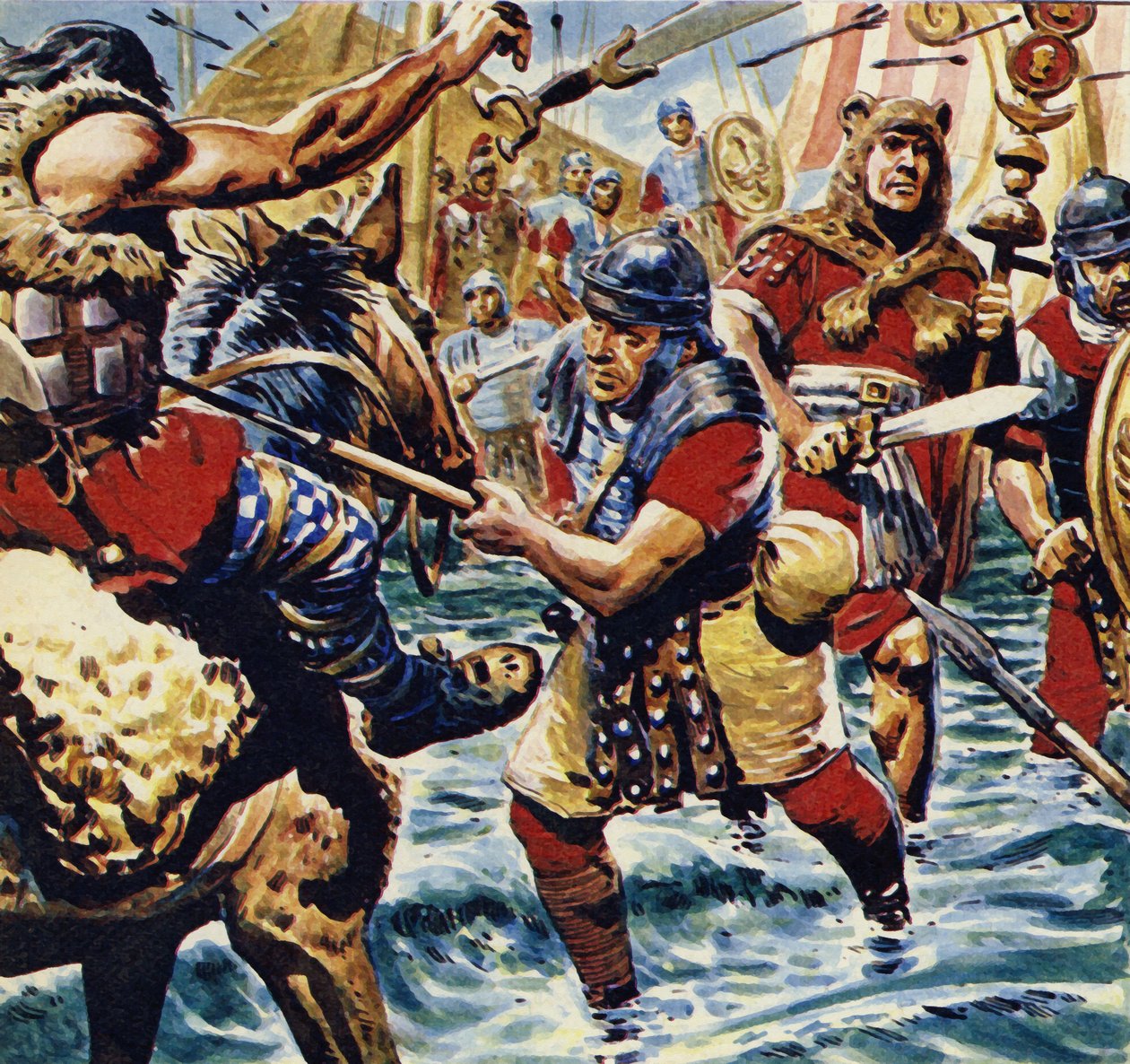 Ermutigt durch den Mut des Fahnenträgers gewannen die anderen römischen Legionen an Mut von C.L. Doughty