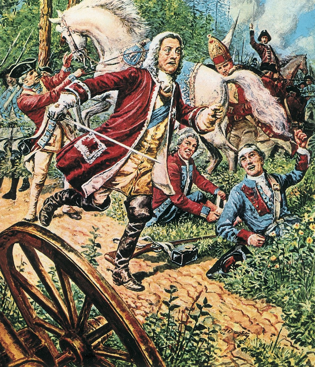 Georg II. in der Schlacht bei Dettingen von C.L. Doughty