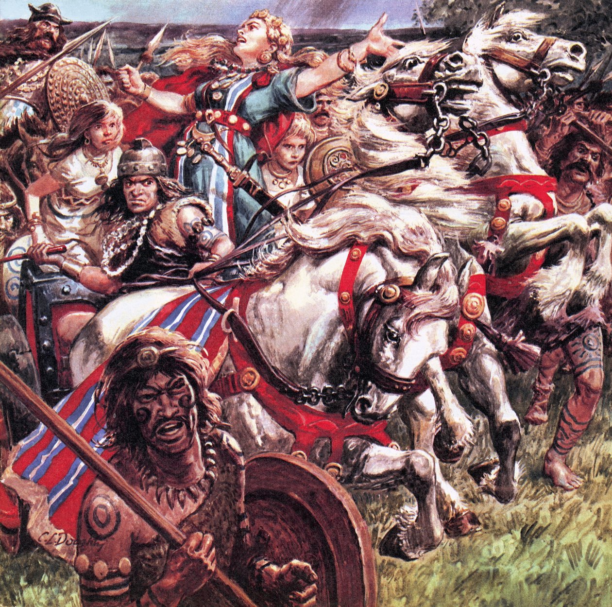 Die Rebellenkönigin. Boudicca erhob eine Armee gegen die römischen Invasoren und plünderte Colchester und London, bevor der Aufstand niedergeschlagen wurde. von C.L. Doughty