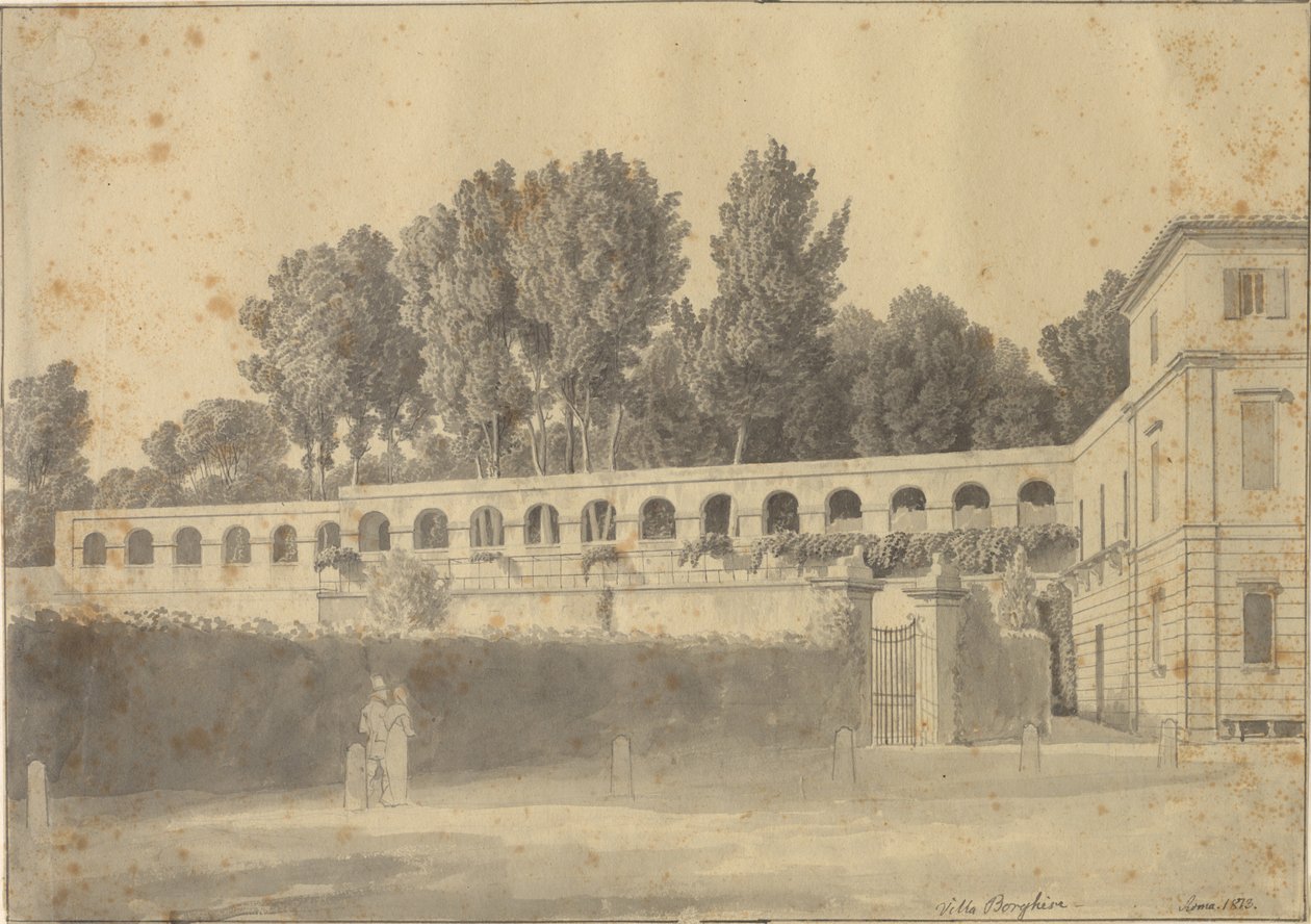 Casino del Muro Torto im Garten der Villa Borghese, Rom von Christoffer Wilhelm Eckersberg