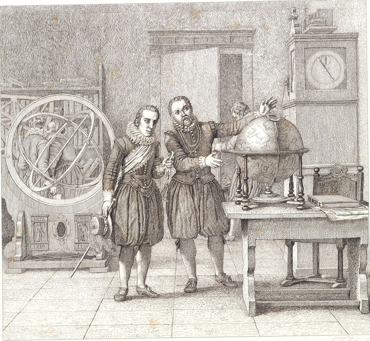 Christian IV. besucht Tycho Brahe in Uranienborg von Christoffer Wilhelm Eckersberg