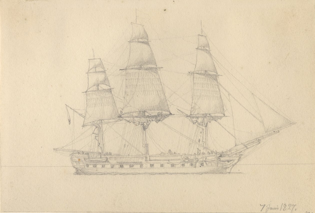 Eine Fregatte von Christoffer Wilhelm Eckersberg