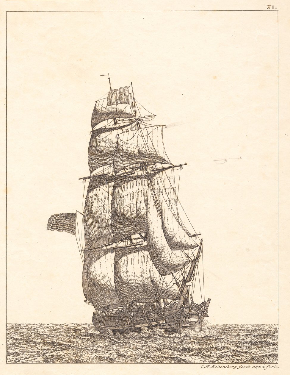 Eine nordamerikanische Brigg von Christoffer Wilhelm Eckersberg