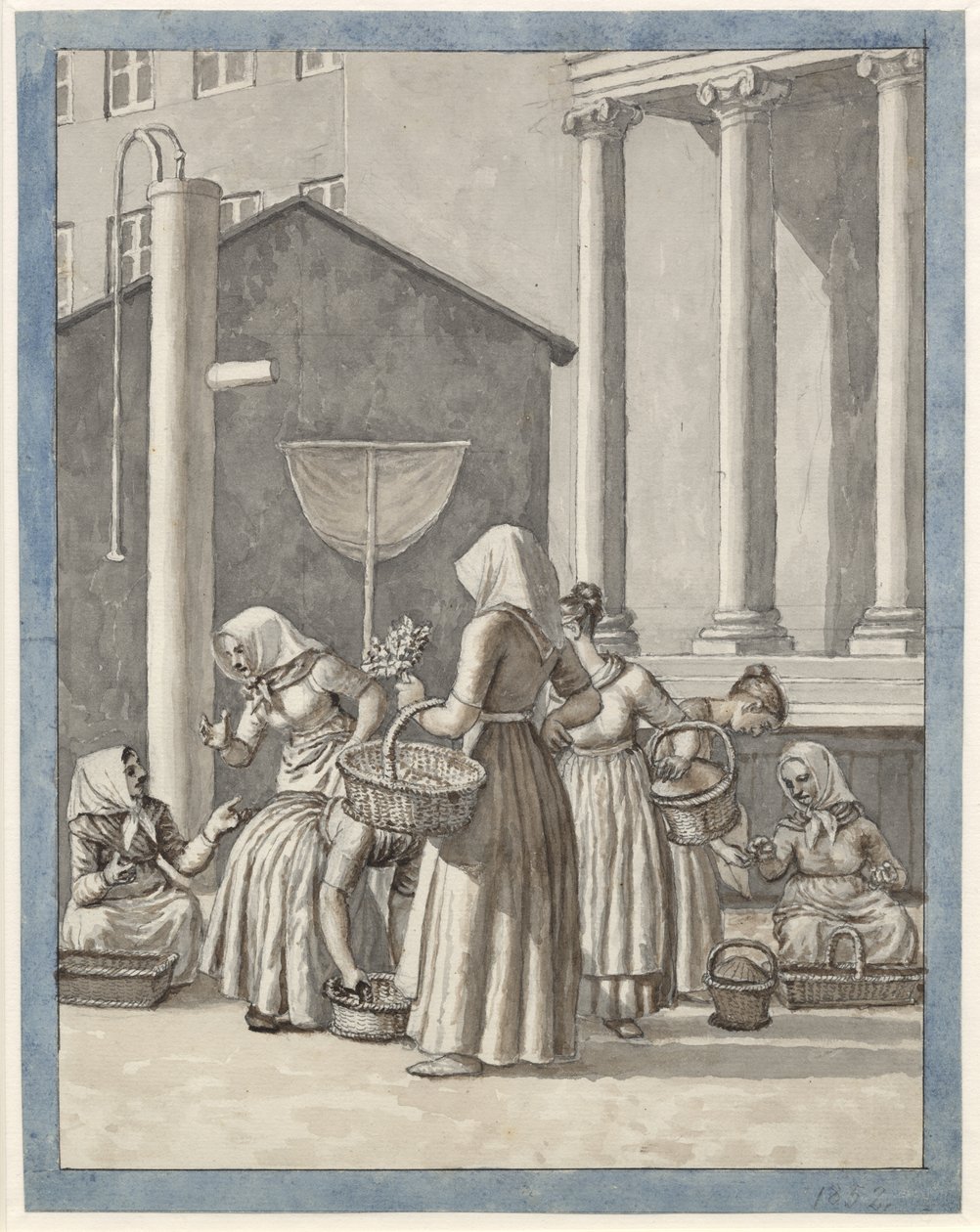 Marktfrauen in Kopenhagen von Christoffer Wilhelm Eckersberg