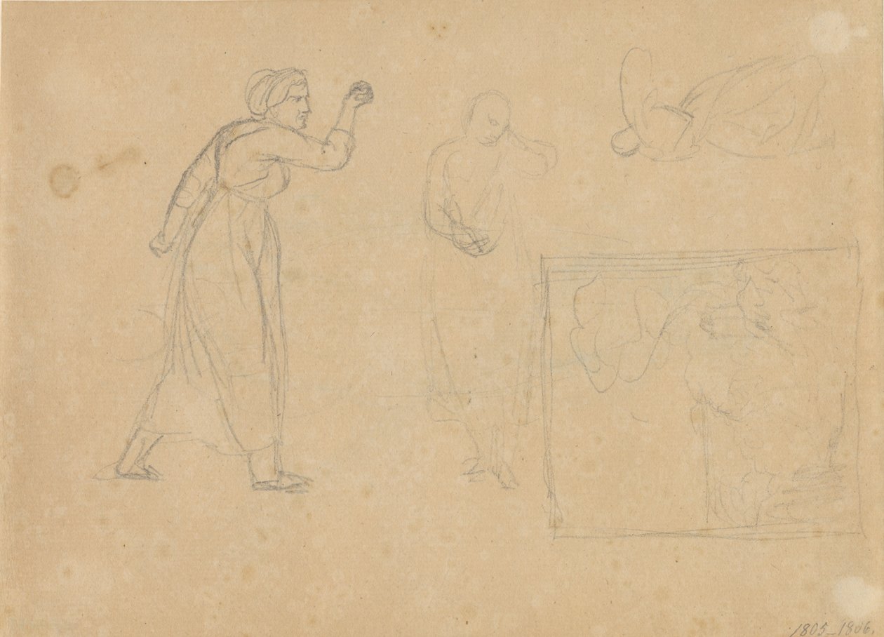 Entwurf zu Die Geschichte eines gefallenen Mädchens, Blatt 1 von Christoffer Wilhelm Eckersberg