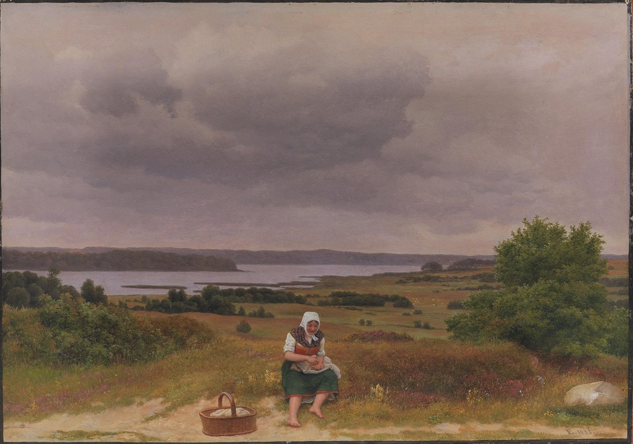 Blick auf den Furesø bei Rudersdal, Nordseeland von Christoffer Wilhelm Eckersberg