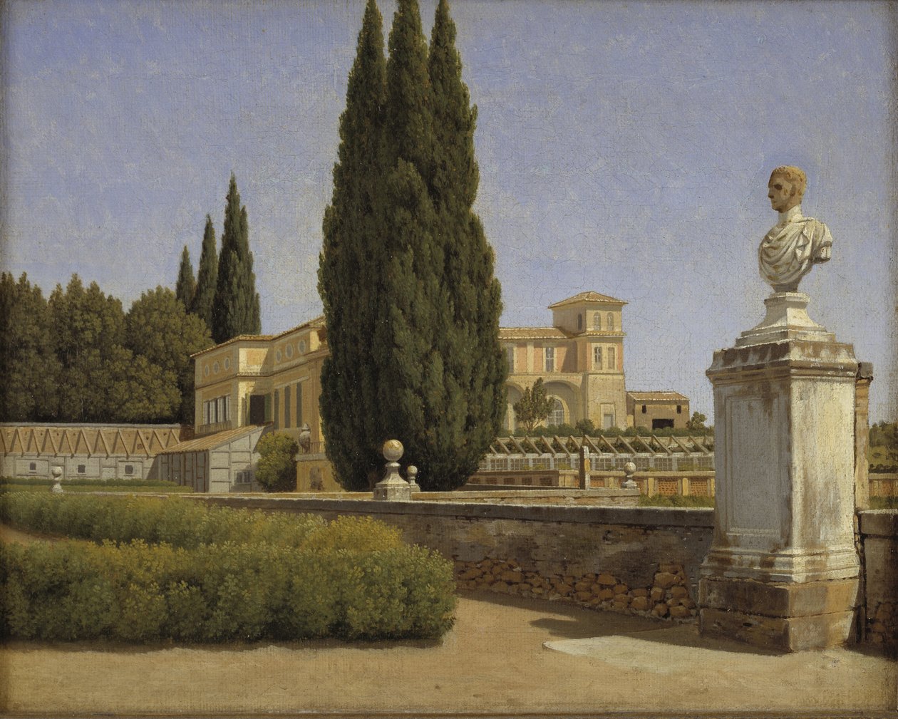 Blick auf die Gärten der Villa Albani. Rom von Christoffer Wilhelm Eckersberg