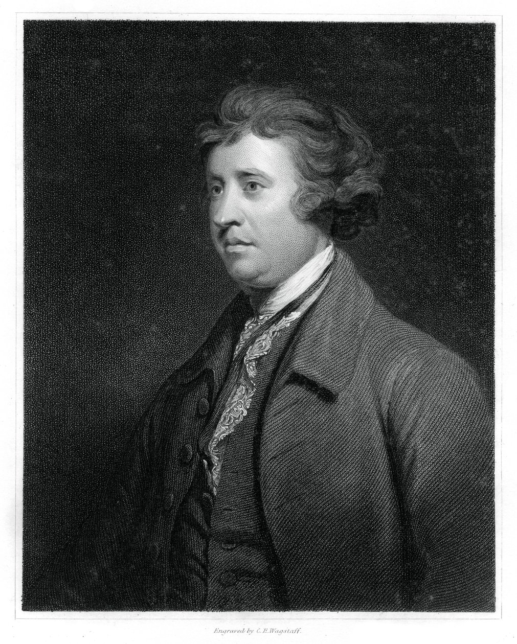 Edmund Burke, anglo-irischer Staatsmann, Autor, Redner, politischer Theoretiker und Philosoph, 1834 von C. E. Wagstaff