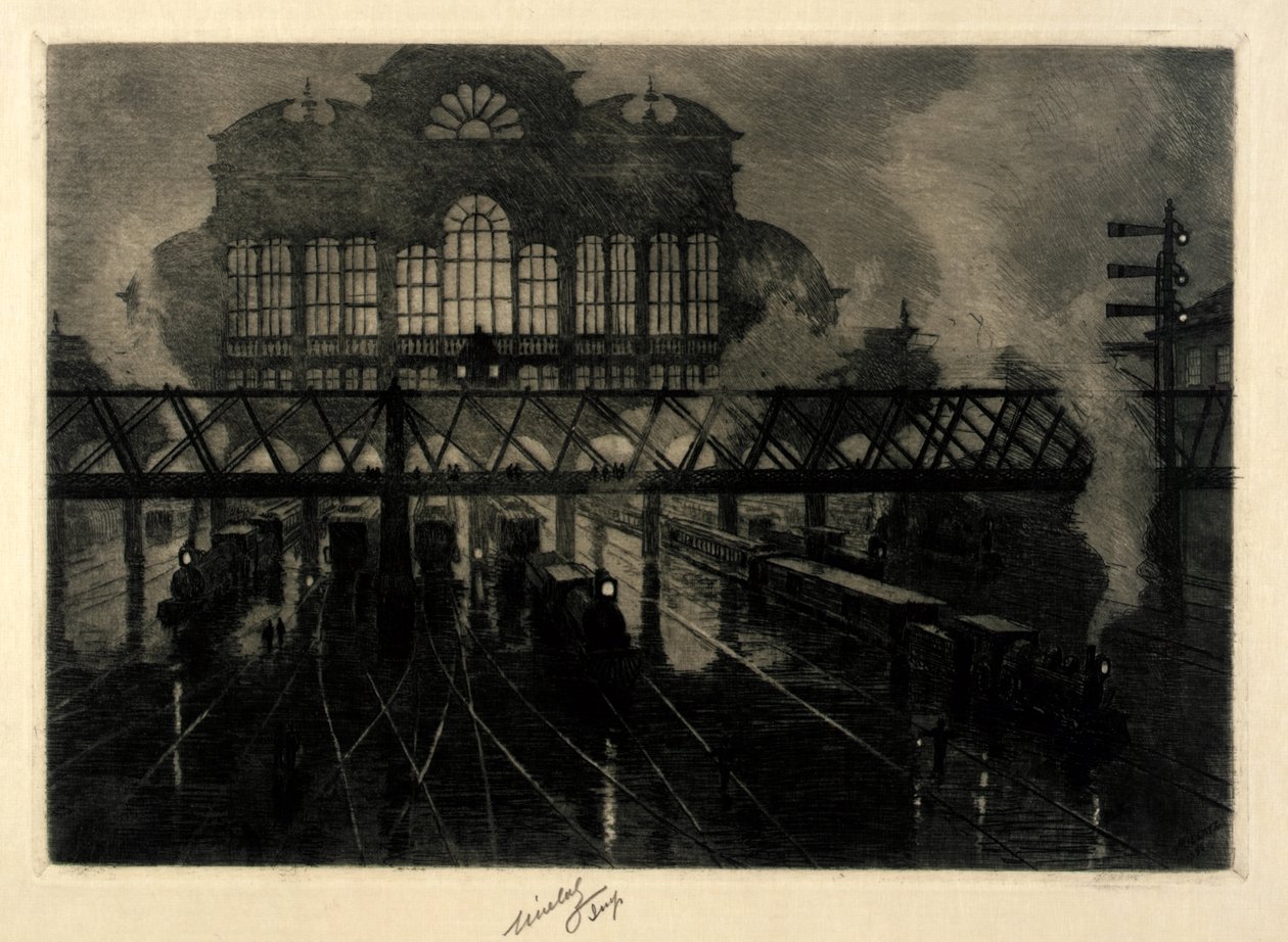 Grand Central Station bei Nacht von C. F. William Mielatz