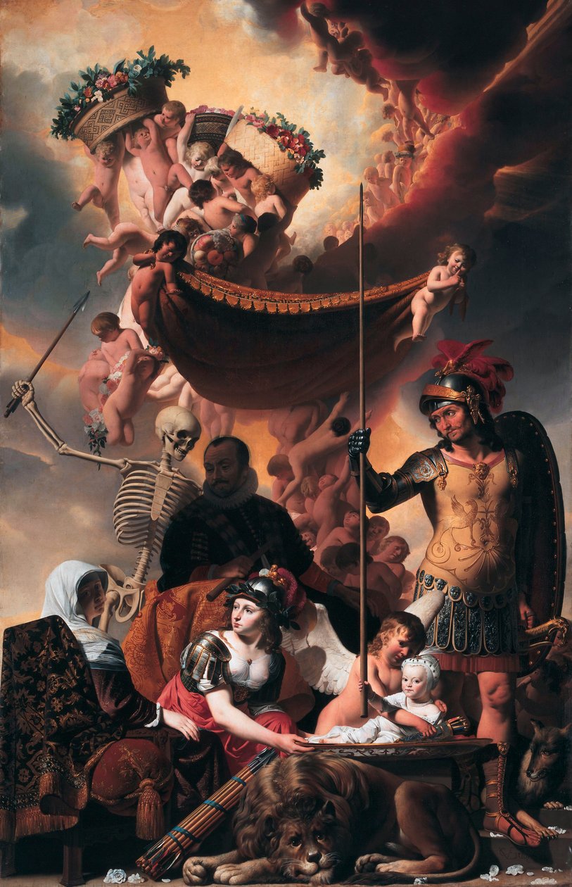 Allegorie der Geburt von Friedrich Heinrich von Oranien-Nassau von Caesar van Everdingen
