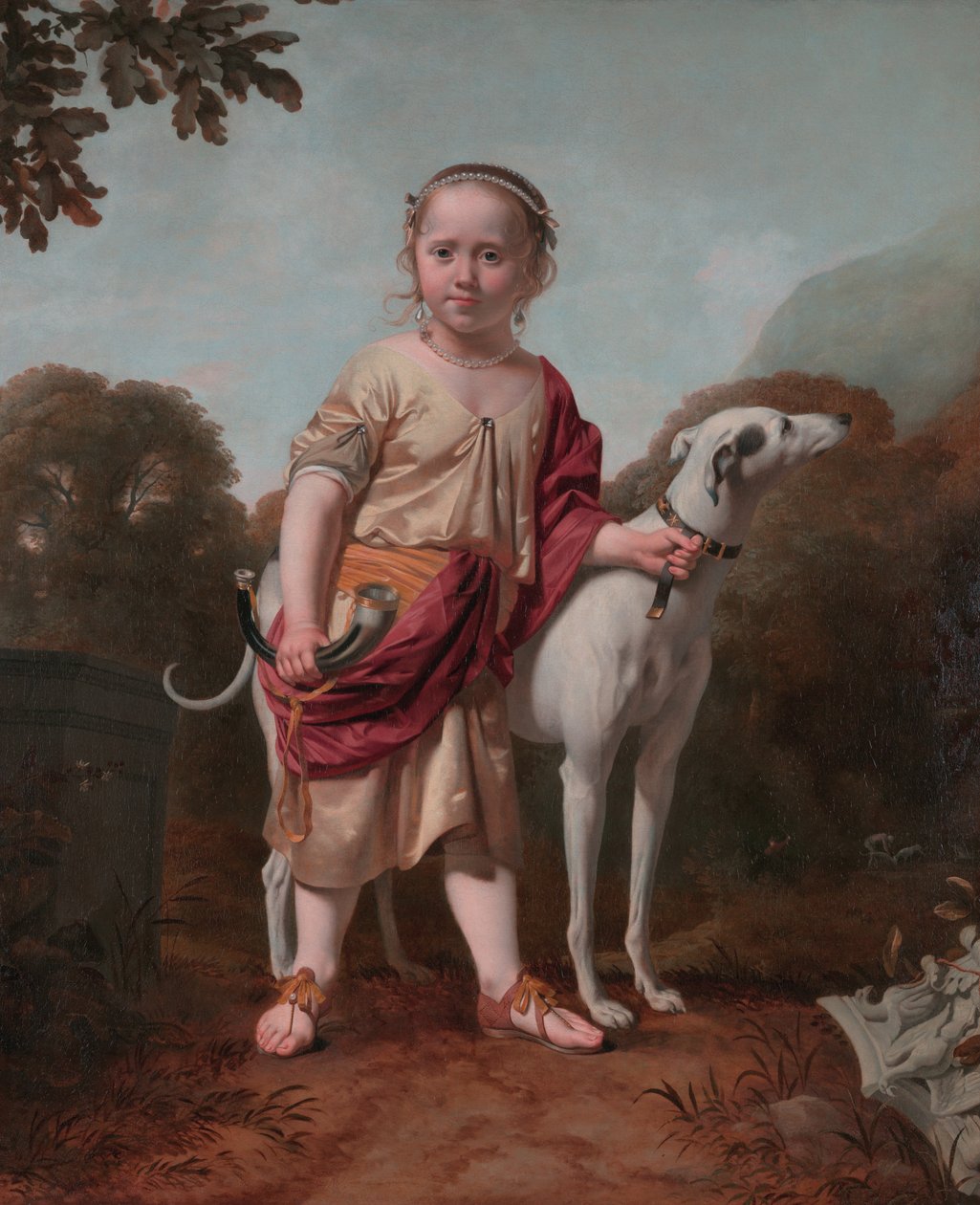 Porträt eines Mädchens als Jägerin, von Caesar van Everdingen von Caesar van Everdingen