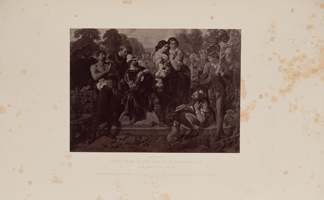 Szene aus Wie es euch gefällt, von D. Maclise, R.A. von Caldesi and Montecchi