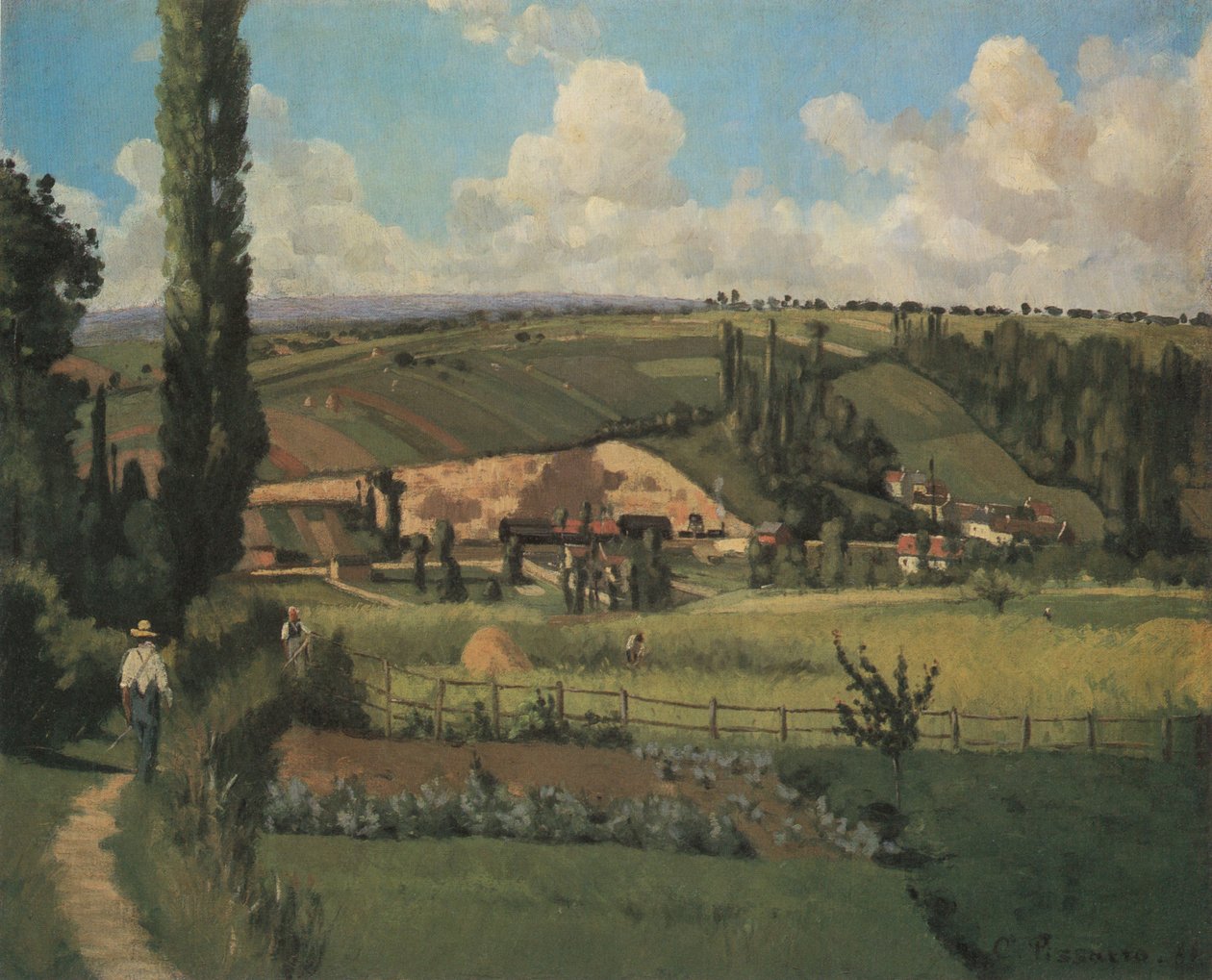 Landschaft bei Pâtis, Pontoise von Camille Jacob Pissarro