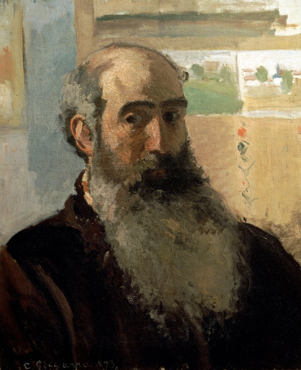 Selbstporträt, 1873 von Camille Jacob Pissarro