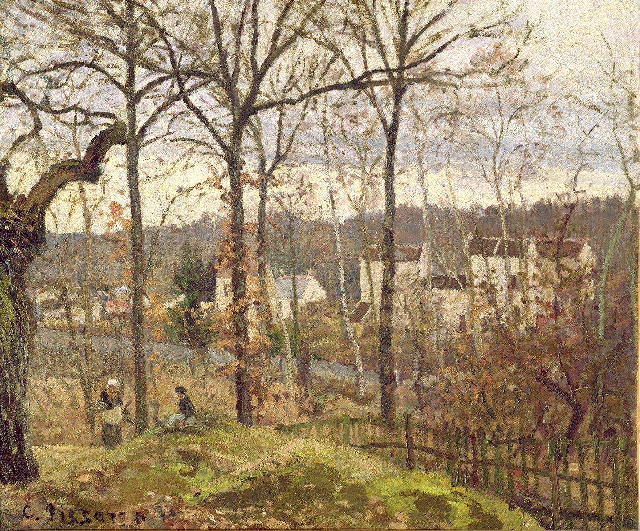 Winterlandschaft in Louveciennes von Camille Jacob Pissarro
