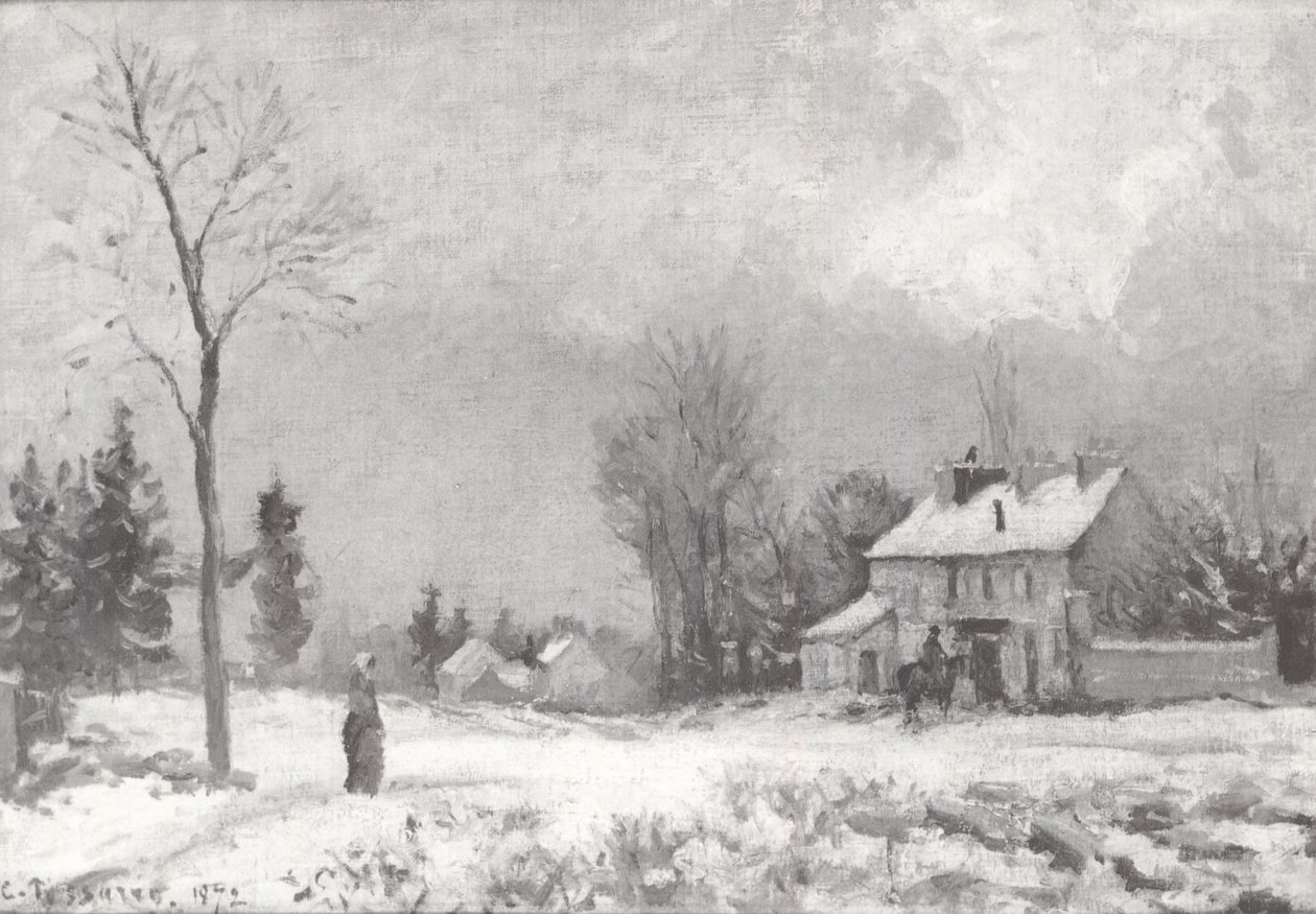 Route de Versailles nach Saint-Germain in Louveciennes von Camille Jacob Pissarro