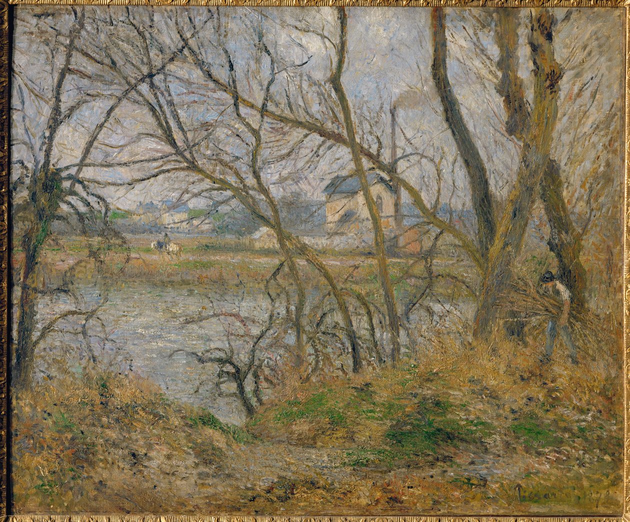 Ufer der Oise, nahe Pontoise, graues Wetter von Camille (after) Pissarro