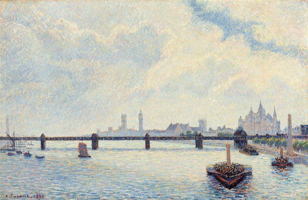 Charing Cross Bridge, London, 1890 von Camille Jacob Pissarro