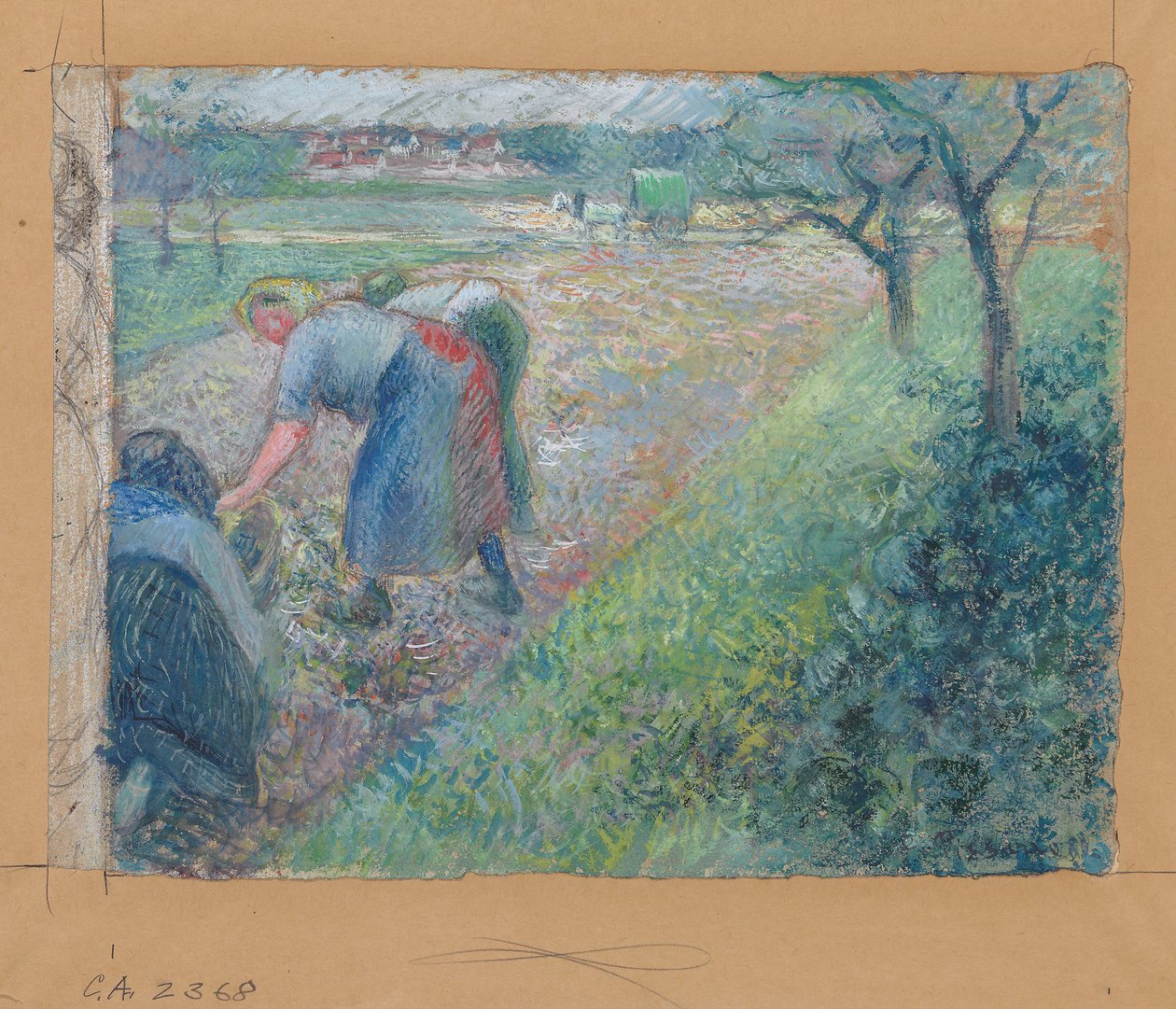 Feldarbeiter, Pontoise, 1880 von Camille Jacob Pissarro
