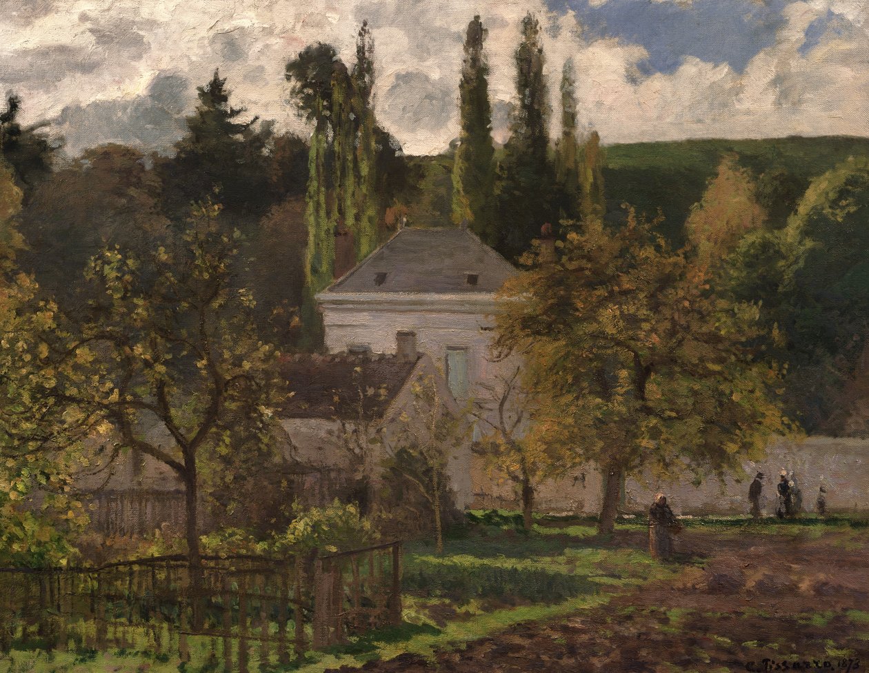 Haus in der Einsiedelei, Pontoise, 1873 von Camille Jacob Pissarro