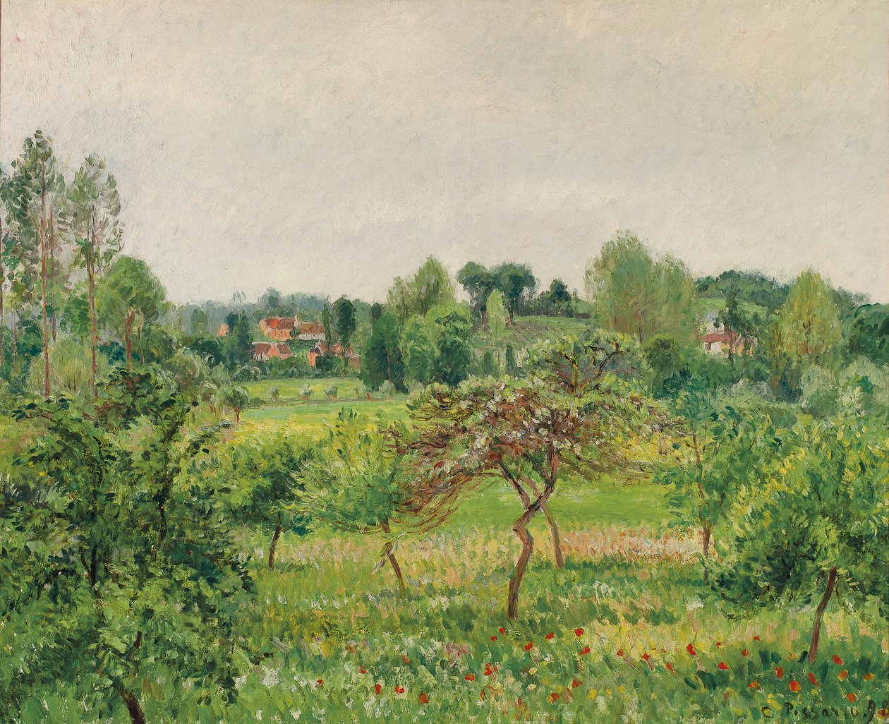 Juni, Regenwetter, Eragny; Juin, temps pluvieux, Eragny, 1898 von Camille Jacob Pissarro