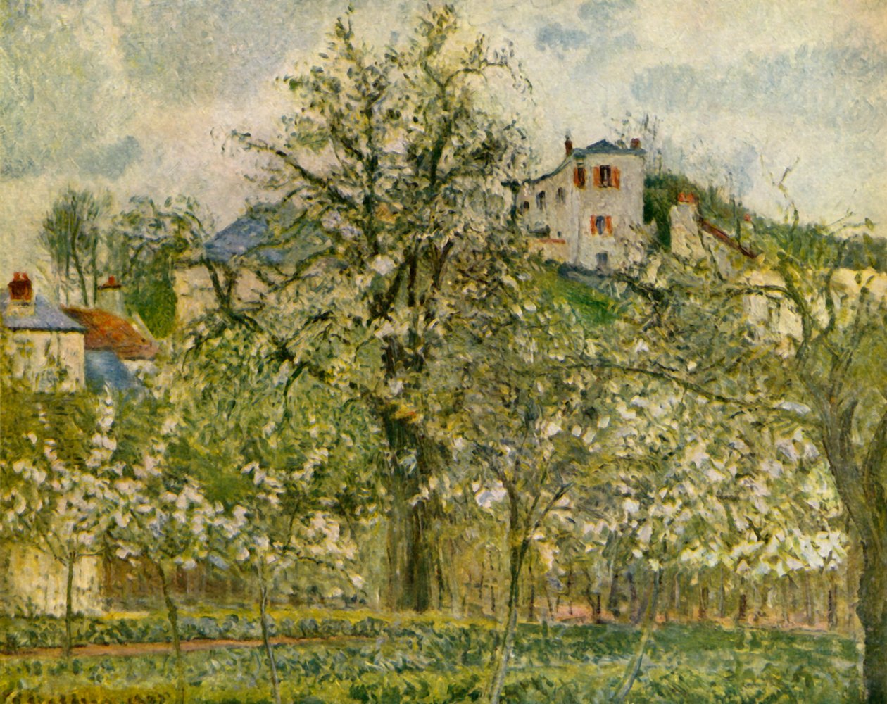 Küchengarten mit blühenden Obstbäumen, 1877, 1939 von Camille Jacob Pissarro
